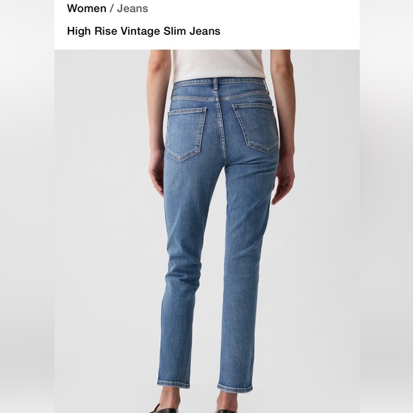 Gap Vintage Slim High Rise jeans. Size 30/10. - Picture 6 of 7